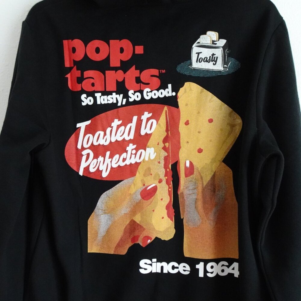Pop Tarts Hoodie Sweatshirt Kelloggs Size Xl Black Toasted To Perfection View 2